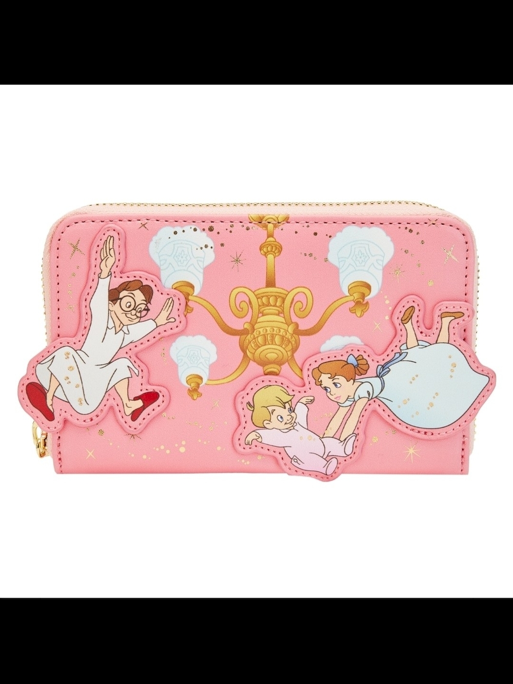 Disney Pink Peter Pan Darling Family Chandelier Zip Wallet